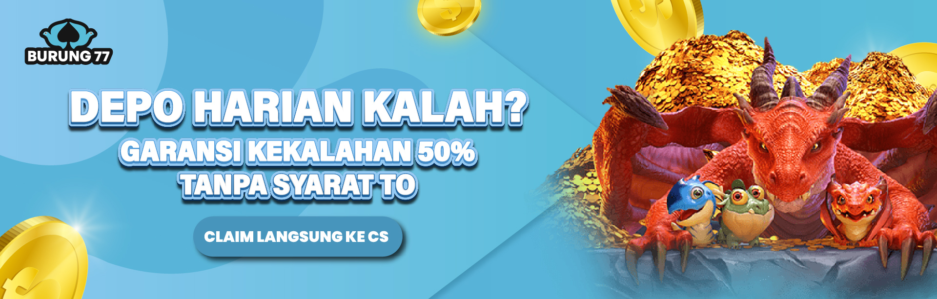 BONUS GARANSI UANG KEMBALI 50%