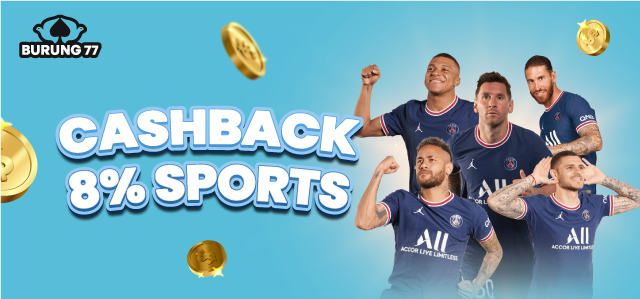 CASHBACK 8% SPORTS